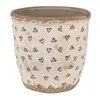 Clayre & Eef Blumentopf Ø 14x13 cm Beige Schwarz Keramik Produktbild-Vorschau 1