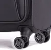 Close-up of the wheels of a black suitcase. Anteprima dell’immagine prodotto