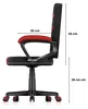 Gaming chair for children Huzaro Ranger 1.0 Red Mesh  black Anteprima dell’immagine prodotto 5