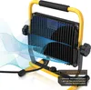 A yellow and black LED work light with blue wavy lines indicating airflow, suggesting cooling. Produktbild-Vorschau