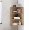 A corner shelf unit with decorative items and books. Anteprima dell’immagine prodotto