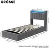 MODFU Boxspringbett Jugendbett 90x200 mit LED und Produktbild-Vorschau 6