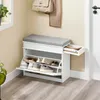 SoBuy Schuhbank mit Sitzkissen Stauraum Schuhschrank Produktbild-Vorschau 2