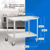 Wózek kelnerski cateringowy do serwowania 2 półki 80 x 57 Podgląd zdjęcia produktu 8