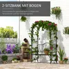 Outsunny Rosenbank Rosenbogenstütze mit Bank Produktbild-Vorschau 5