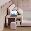 Merax Polsterbett 140x200 mit Schreibtisch und Hocker, Produktbild-Vorschau 4