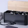 Relaxdays Kabelbox für Steckdosenleiste, Bambus, Deckel, Produktbild-Vorschau 5