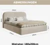 MOTIVENA Mono Polsterbett 180x200 mit Bettkasten, Metall Produktbild-Vorschau 7