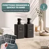 Eluno zeepdispenser, set van 2, met zacht aanvoelend zwart Productafbeelding-voorbeeld 2