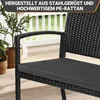 Eikuavons Polyrattan Gartenbank Schwarz 2-Sitzer mit Produktbild-Vorschau 7
