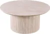 Lagos" 80 cm Runder Couchtisch Travertin Beige | Struktur Produktbild-Vorschau 5