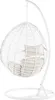 BELIANI Hängesessel Weiß Polyrattan Gestell inkl. Kissen Produktbild-Vorschau 7