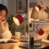 Retro Tischlampe in Rot mit E27 und 9 W, 3 Lichtfarben von Produktbild-Vorschau 8