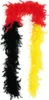 Deutschland Federboa 180 cm Schwarz Rot Gold WM EM Fußball Produktbild-Vorschau 2
