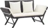vidaXL Zahradní lavička s polštáři 176 cm Black Poly Rattan Náhled obrázku produktu 8