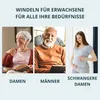 A collage of three images showing different people, with text overlays indicating categories of adult diapers. Anteprima dell’immagine prodotto