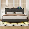 Letto imbottito Flieks 160x200cm con USB, letto Anteprima dell’immagine prodotto 2