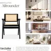 A collage showing a chair and lifestyle images of different rooms. Produktbild-Vorschau