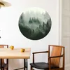 Sticker Kreis BÄUME Nebel Wald Pflanzen Natur Landschaft 3D Produktbild-Vorschau 4