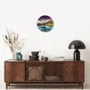 Wanduhr - Rund - Glasuhr - See Berge Wasser - 30x30cm - Produktbild-Vorschau 7