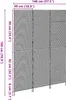 vidaXL Raumteiler Schwarz 146 x 180 cm Poly-Rattan Produktbild-Vorschau 8