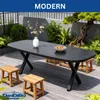 DanDiBo 2x Tischbeine Metall Schwarz 60 x 72 cm Produktbild-Vorschau 6