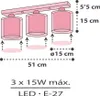 Plafoniera per bambini a 3 luci Clouds Nuvole rosa Anteprima dell’immagine prodotto 3