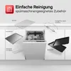 A graphic showing various accessories for a mini oven, with the oven itself in the center. Produktbild-Vorschau