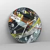 Wanduhr - Rund - Glasuhr - Abstraktion Graffiti Bunt - Produktbild-Vorschau 4