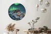 MuchoWow® Aluminium Wandkreis Aurora - Abend - Berge Ø 90 Produktbild-Vorschau 2