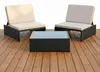 Mucola Salon de jardin en poly rotin 2 fauteuils et table Voir les images du produit 12