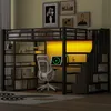 OKWISH Lit Mezzanine 140x200 cm - Lit Double avec Éclairage Voir les images du produit 2