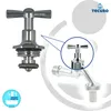 A collage of images showing a faucet part and a faucet assembly. Produktbild-Vorschau
