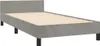 vidaXL Bettgestell ohne Matratze Hellgrau 100x200 cm Samt Produktbild-Vorschau 1