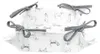 Clayre & Eef Brotkorb 35x35x8 cm Weiß Grau Baumwolle Dackel Produktbild-Vorschau 1