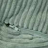 A close-up view of a green corduroy fabric with a zipper. Náhľad obrázku produktu