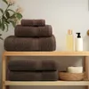 Premium Handtücher SOLUND 4 Stk. Braun 50x100 cm 600 g/m² Produktbild-Vorschau 3
