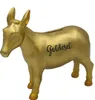 Spardose Goldesel 20 cm Sparbüchse Esel Gold Produktbild-Vorschau 1