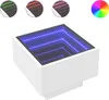 vidaXL Nachttisch mit Infinity-LED Weiß 40x40x30 cm Produktbild-Vorschau 2