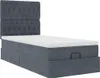 vidaXL Ottoman-Bett mit Matratzen Dunkelgrau 90x200 cm Samt Produktbild-Vorschau 5