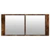 vidaXL Armadio a specchio LED rovere fumé 100x12x45 cm Anteprima dell’immagine prodotto 6