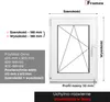 Okno piwniczne białe 750X550mm podwójna szyba (32 mm) Podgląd zdjęcia produktu 2
