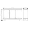 Selsey WUWU - Sideboard 3-türig Greige 150 cm Produktbild-Vorschau 5
