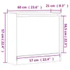 vidaXL Schuhschrank Weiß 60x21x57 cm Holzwerkstoff Produktbild-Vorschau 8
