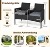 COSTWAY Gartenbank mit Tisch, 2-Sitzer Polyrattan Sitzbank, Produktbild-Vorschau 3