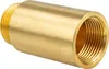 A close-up studio shot of a brass pipe fitting. Produktbild-Vorschau