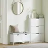 Skříň na boty HOMCOM se 3 dvířky, botník, úzký botník pro Náhled obrázku produktu 8