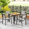 Gartentisch Aluminium 78x78x74 cm, 4 Personen, Holzoptik, Produktbild-Vorschau 10