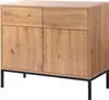 Kommode, 2 Türen, 2 Schubladen, Eichendekor - L90 x H80 cm Produktbild-Vorschau 5