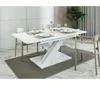 Table à manger extensible PEPAX - marbre blanc / blanc Voir les images du produit 1